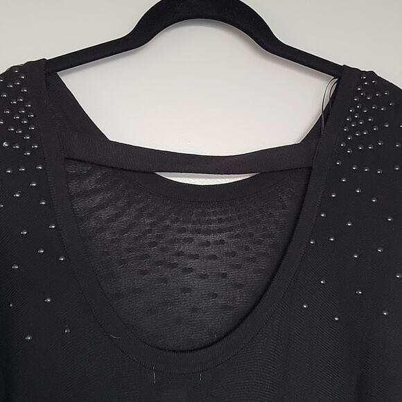 Vintage Cache Studded Low Back Sweater Dress, M - Picture 7 of 8